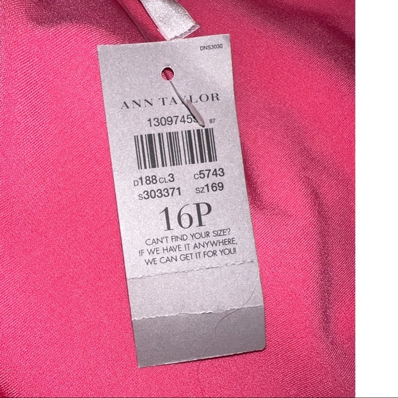 NWT Ann Taylor One Shoulder Dress - 16 Petite, pink - Picture 9 of 9